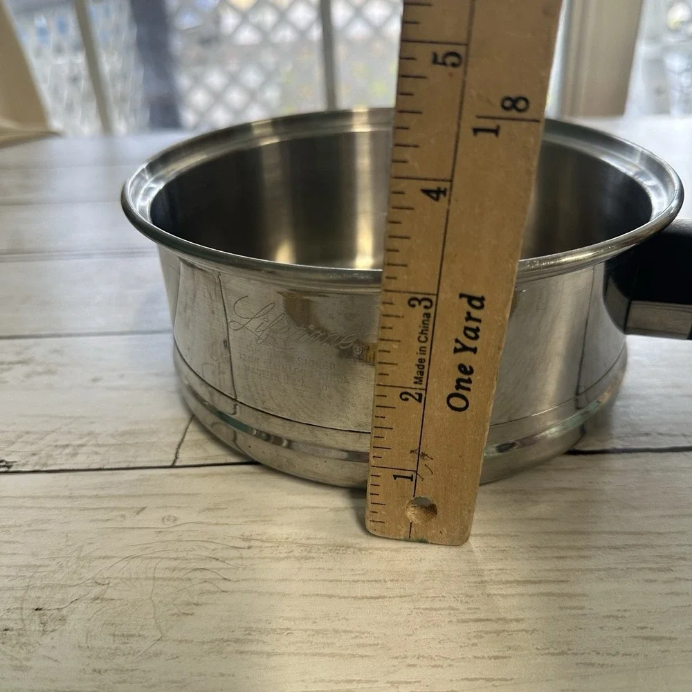 5 Piece Lifetime T304 Stainless Steel Custom Designed Pans 3 Pans LIDS NOT ORIGI